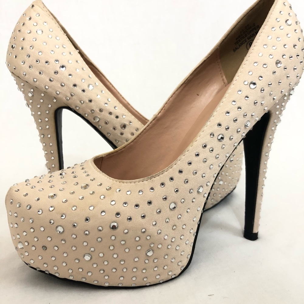 De Blossom Collection platform rhinestone Heels